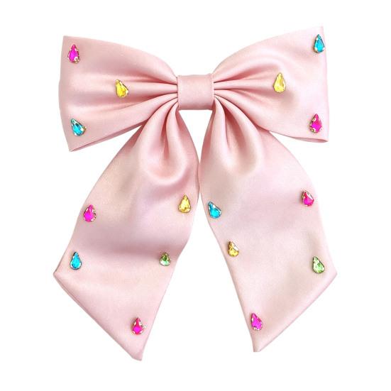 Hairpin Big Bow Shape Smooth Satin Texture Sparkling Waterdrop Rhinestone Embellishment Hair Clip Daily Dating Hair розовый
Hairpin Big Bow Shape Smooth Satin Texture Sparkling Waterdrop Rhinestone Embellishment Hair Clip Daily Dating Hair розовый