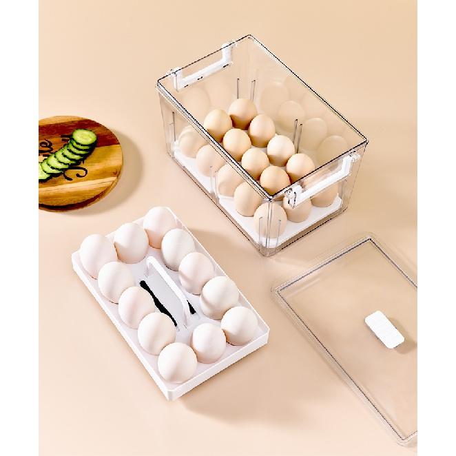 Household Double-Layer Egg Crisper27Large Capacity Transparent Refrigerator Egg Storage Box Activated Carbon Adsorption
Household Double-Layer Egg Crisper27Large Capacity Transparent Refrigerator Egg Storage Box Activated Carbon Adsorption