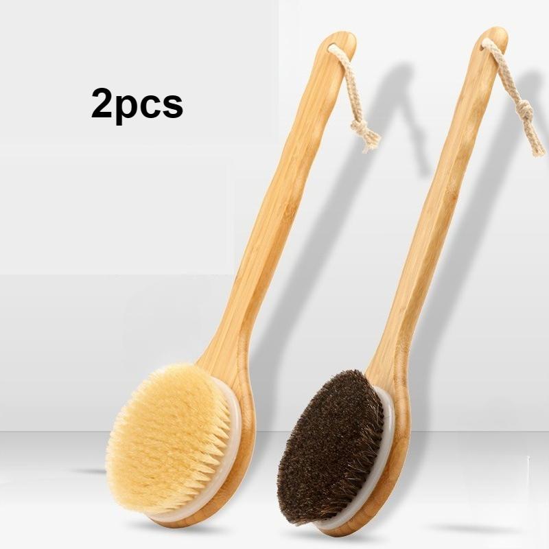 2pcs 40cm Long Handle Bamboo Bath Brush Horse Hair Soft Body Brush Back Scrubber Dry Brushing Brush
2pcs 40cm Long Handle Bamboo Bath Brush Horse Hair Soft Body Brush Back Scrubber Dry Brushing Brush