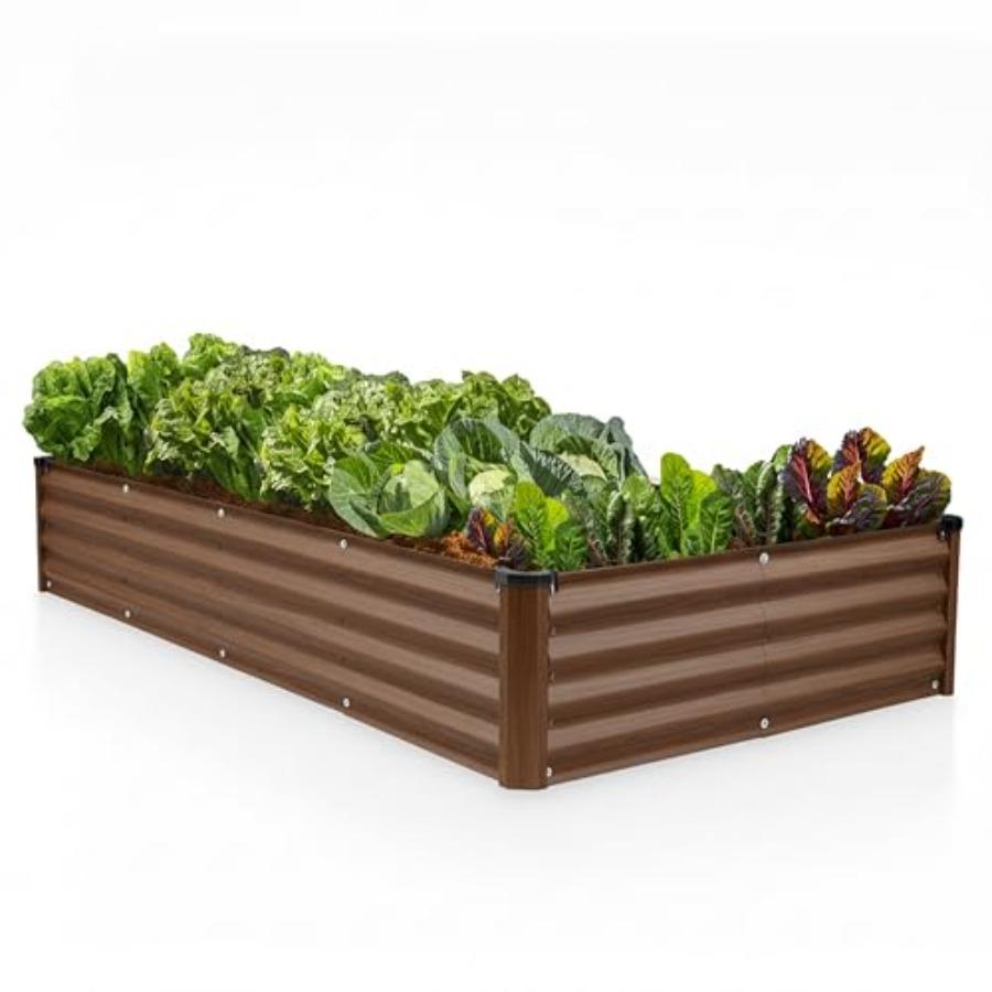 Galvanized Raised Garden Beds Outdoor 8×4×1 ft Planter for Gardening Vegetables Flowers Dark Wood Grain Large Metal Garden Box United States
Galvanized Raised Garden Beds Outdoor 8×4×1 ft Planter for Gardening Vegetables Flowers Dark Wood Grain Large Metal Garden Box United States