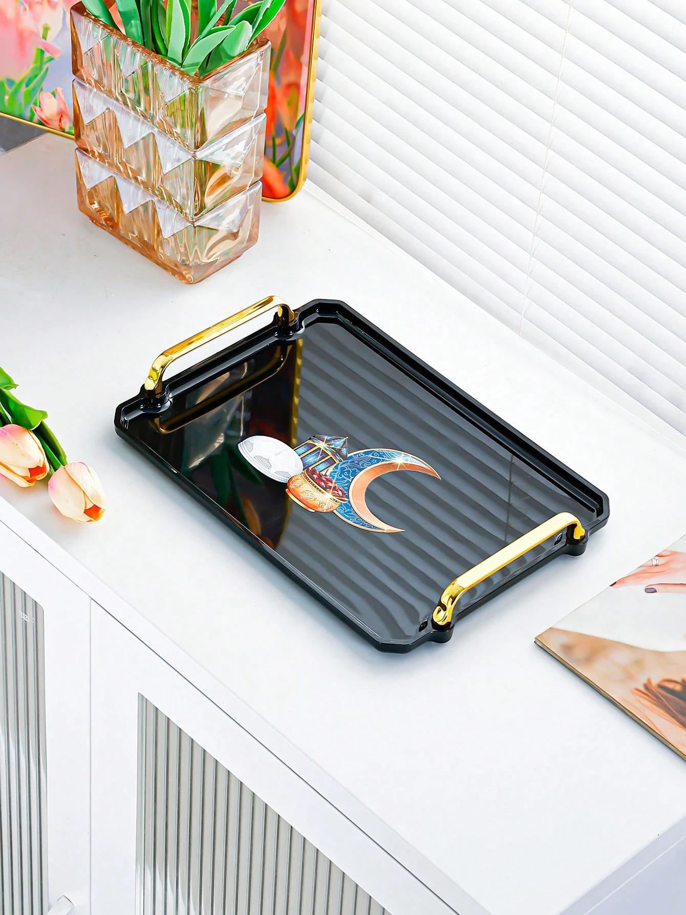 1pc Elegant Acrylic Tray, Rectangular Multi-Function Desktop Organizer, Suitable For Al-Fitr, Jewelry And Dessert Storage, Party
1pc Elegant Acrylic Tray, Rectangular Multi-Function Desktop Organizer, Suitable For Al-Fitr, Jewelry And Dessert Storage, Party