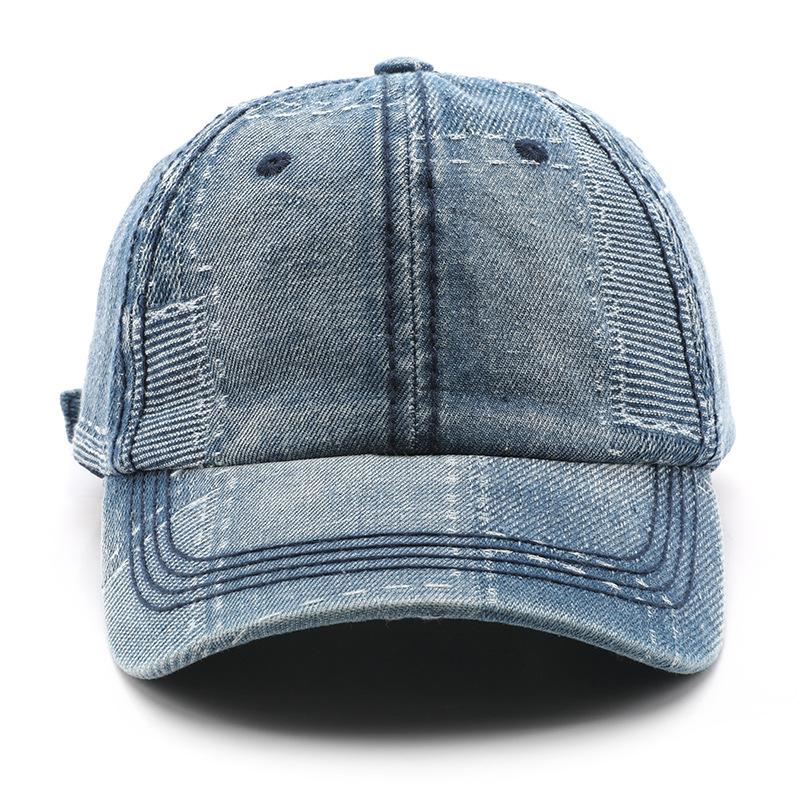 Hat Solid color splicing denim baseball cap Outdoor street personality travel Sunscreen sunshade cap середній синього кольору
Hat Solid color splicing denim baseball cap Outdoor street personality travel Sunscreen sunshade cap середній синього кольору