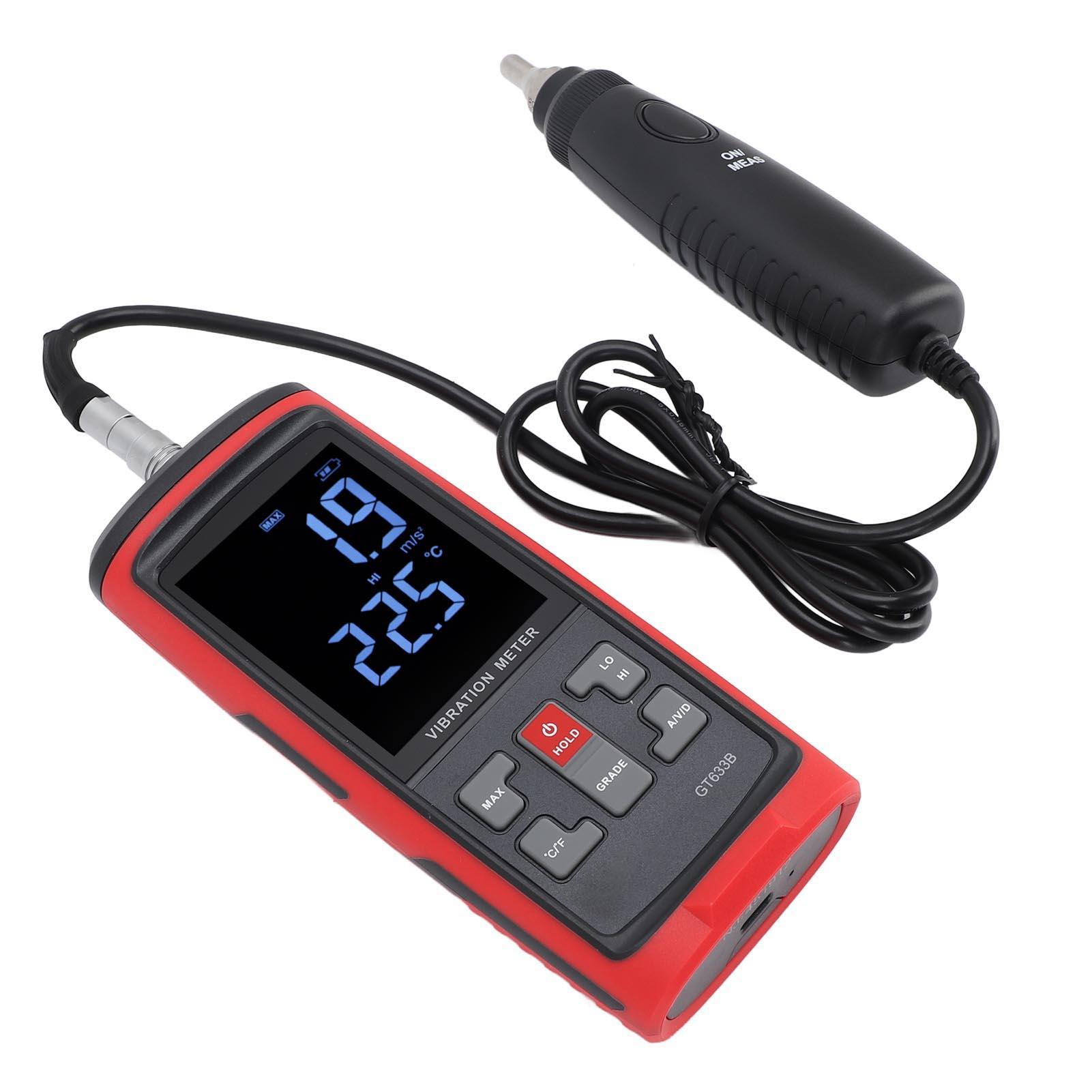 Vibration Meter LCD Color Display Acceleration Velocity Displacement Frequency Temperature Testing Equipment
Vibration Meter LCD Color Display Acceleration Velocity Displacement Frequency Temperature Testing Equipment