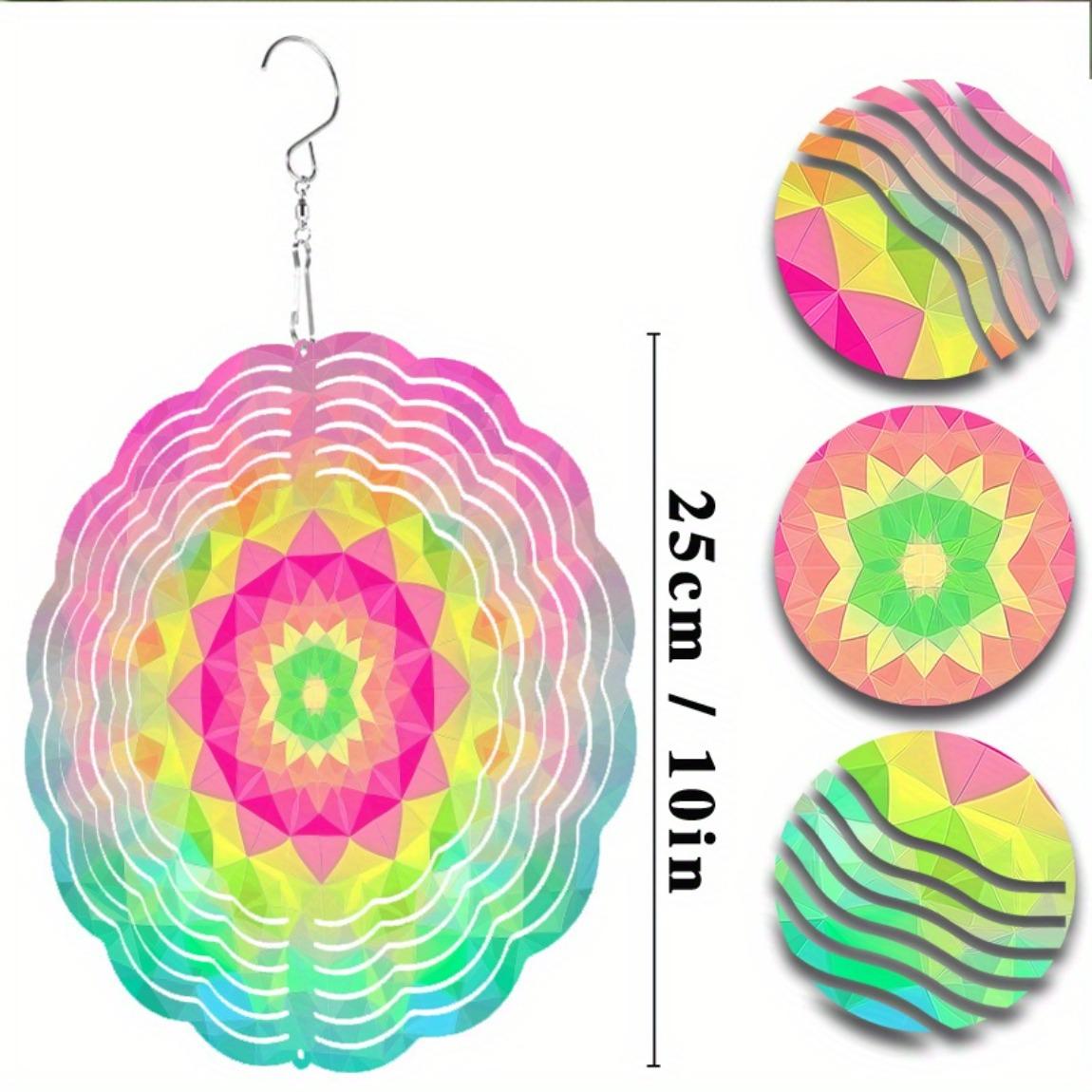 10-дюймовый яркий металлический ветряной спиннер с подвесным крюком на 360° – красочный геометрический дизайн для сада 01A
10-дюймовый яркий металлический ветряной спиннер с подвесным крюком на 360° – красочный геометрический дизайн для сада 01A