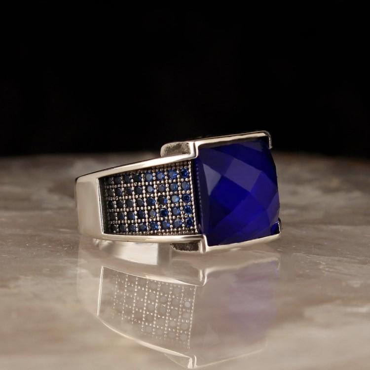 Мужское кольцо из стерлингового серебра 925 пробы с синим цирконом, модное кольцо, подарочное кольцо, отмеченное наградами кольцо за дизайн, кольцо ручной работы
Мужское кольцо из стерлингового серебра 925 пробы с синим цирконом, модное кольцо, подарочное кольцо, отмеченное наградами кольцо за дизайн, кольцо ручной работы