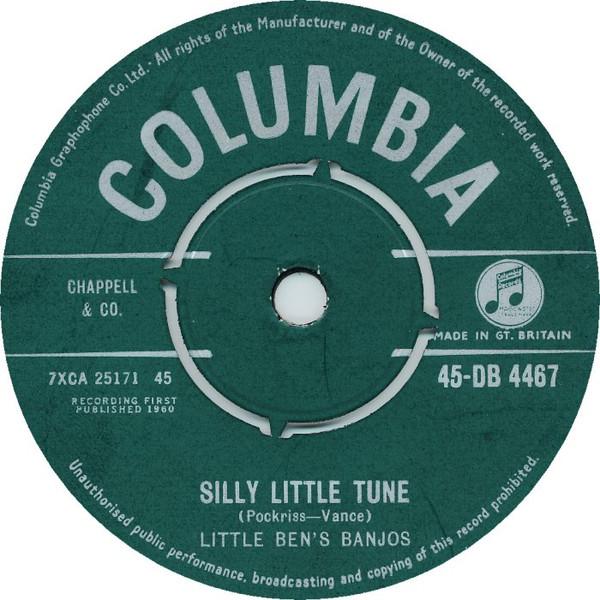 7inch Record LITTLE BEN S BANJOS - Silly Little Tune 45DB4467 Columbia 1960 UK Pop Used
7inch Record LITTLE BEN S BANJOS - Silly Little Tune 45DB4467 Columbia 1960 UK Pop Used