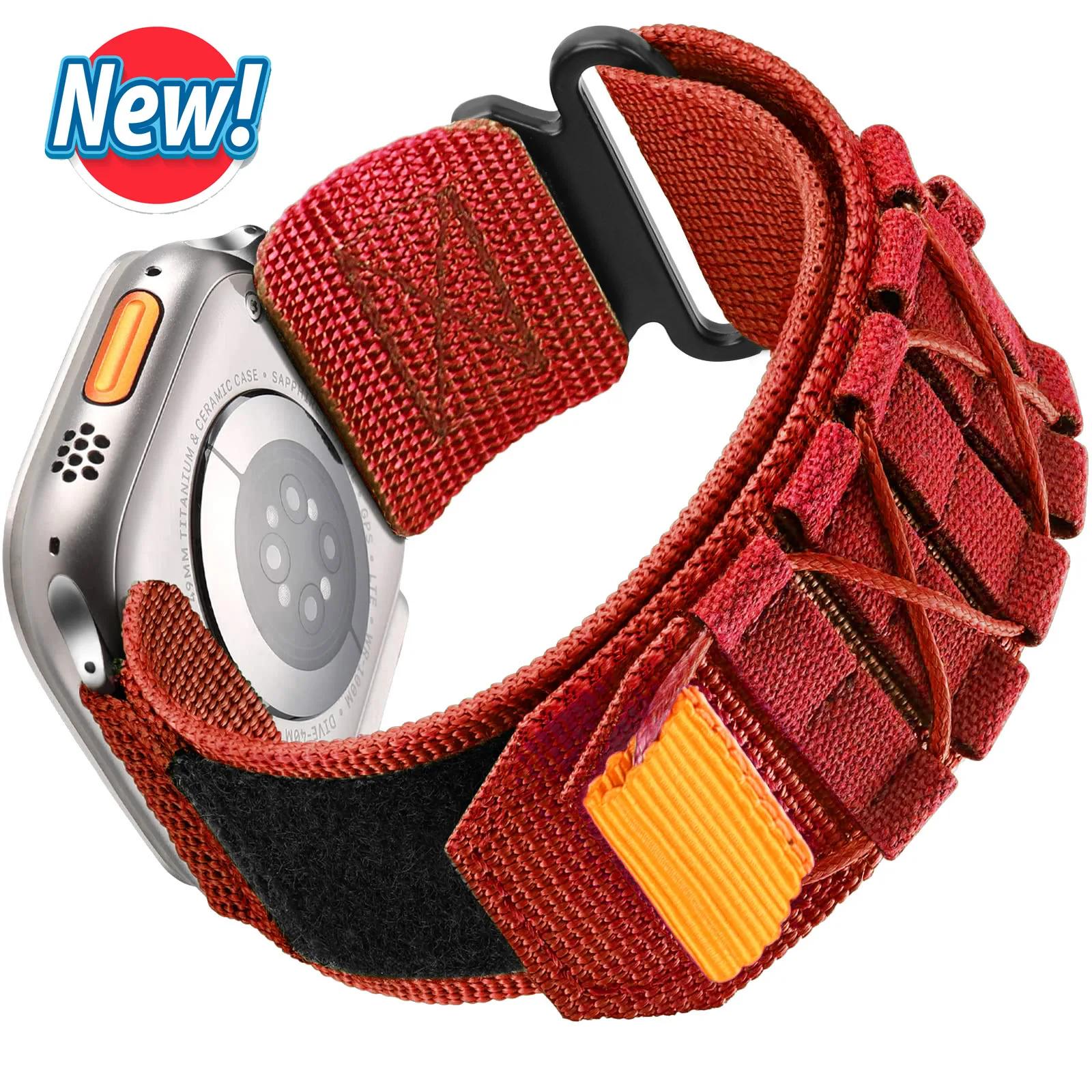 Нейлоновый ремешок-петля для Apple Watch Ultra 2, 49 мм, 45 мм, 44 мм, спортивный браслет для iWatch Series 9, 8, 7, 6, 5, 4 SE 3, 2, 38 мм, 42 мм, 40 мм, 41 мм For 38mm 40mm 41mm красный
Нейлоновый ремешок-петля для Apple Watch Ultra 2, 49 мм, 45 мм, 44 мм, спортивный браслет для iWatch Series 9, 8, 7, 6, 5, 4 SE 3, 2, 38 мм, 42 мм, 40 мм, 41 мм For 38mm 40mm 41mm красный