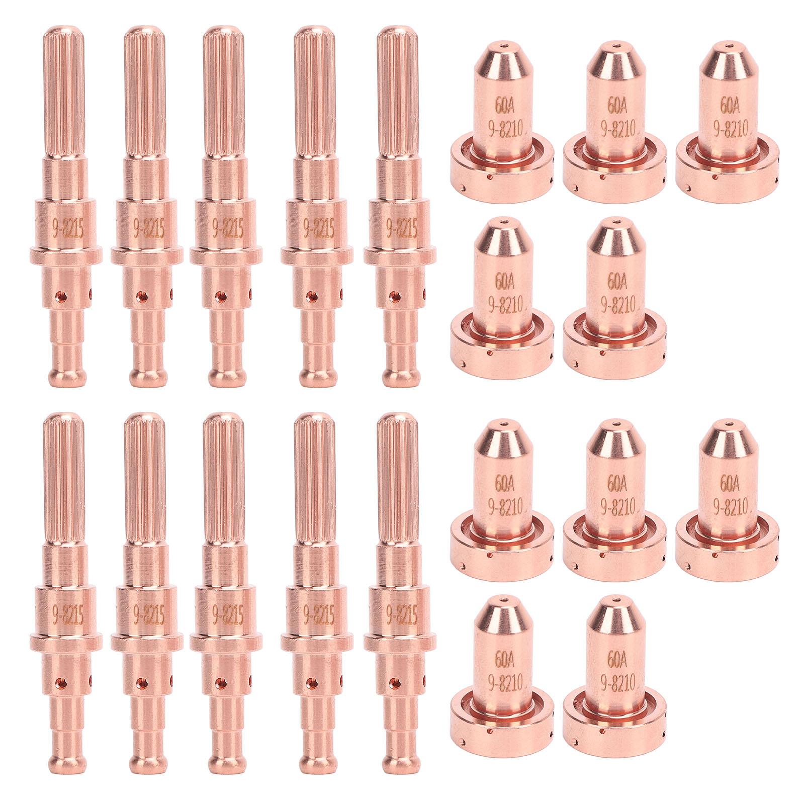10 Set Plasma Cutting Torch Electrode Nozzle Tips 60A 98215 98210 Brass Replacement Consumables
10 Set Plasma Cutting Torch Electrode Nozzle Tips 60A 98215 98210 Brass Replacement Consumables