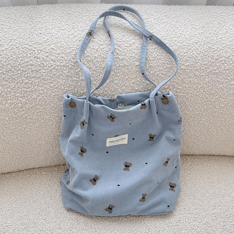 Вельветовая сумка-тоут с мультяшным принтом медведя, большой вместимости, ручная, на плечо, подмышку синий
Вельветовая сумка-тоут с мультяшным принтом медведя, большой вместимости, ручная, на плечо, подмышку синий