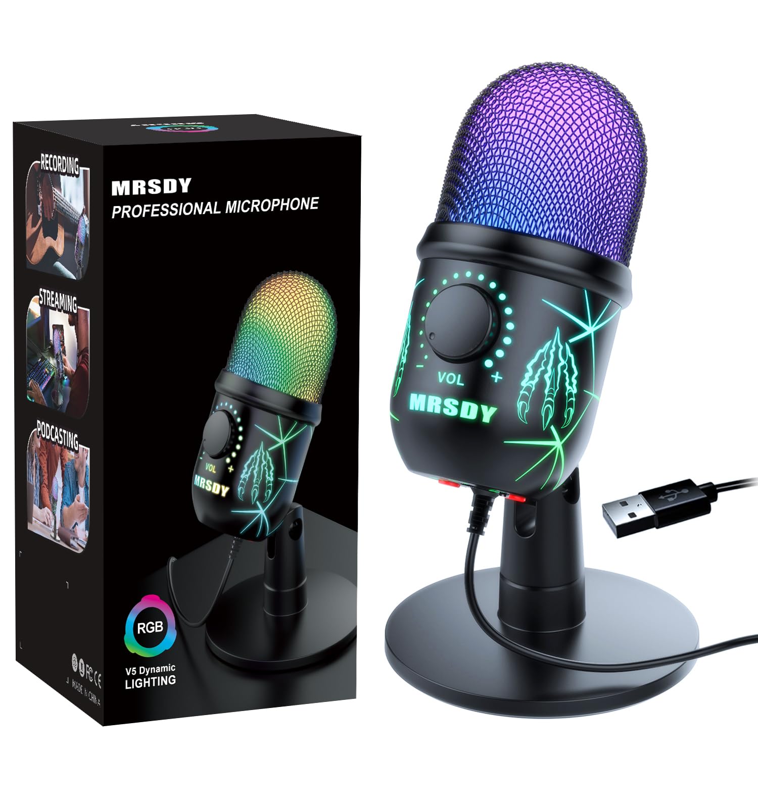 MRSDY игровой микрофон для ПК Mac USB компьютерный микрофон студийный конденсаторный микрофон для подкастов для потоковой передачи на YouTube разъем для наушников RGB отключение звука
MRSDY игровой микрофон для ПК Mac USB компьютерный микрофон студийный конденсаторный микрофон для подкастов для потоковой передачи на YouTube разъем для наушников RGB отключение звука