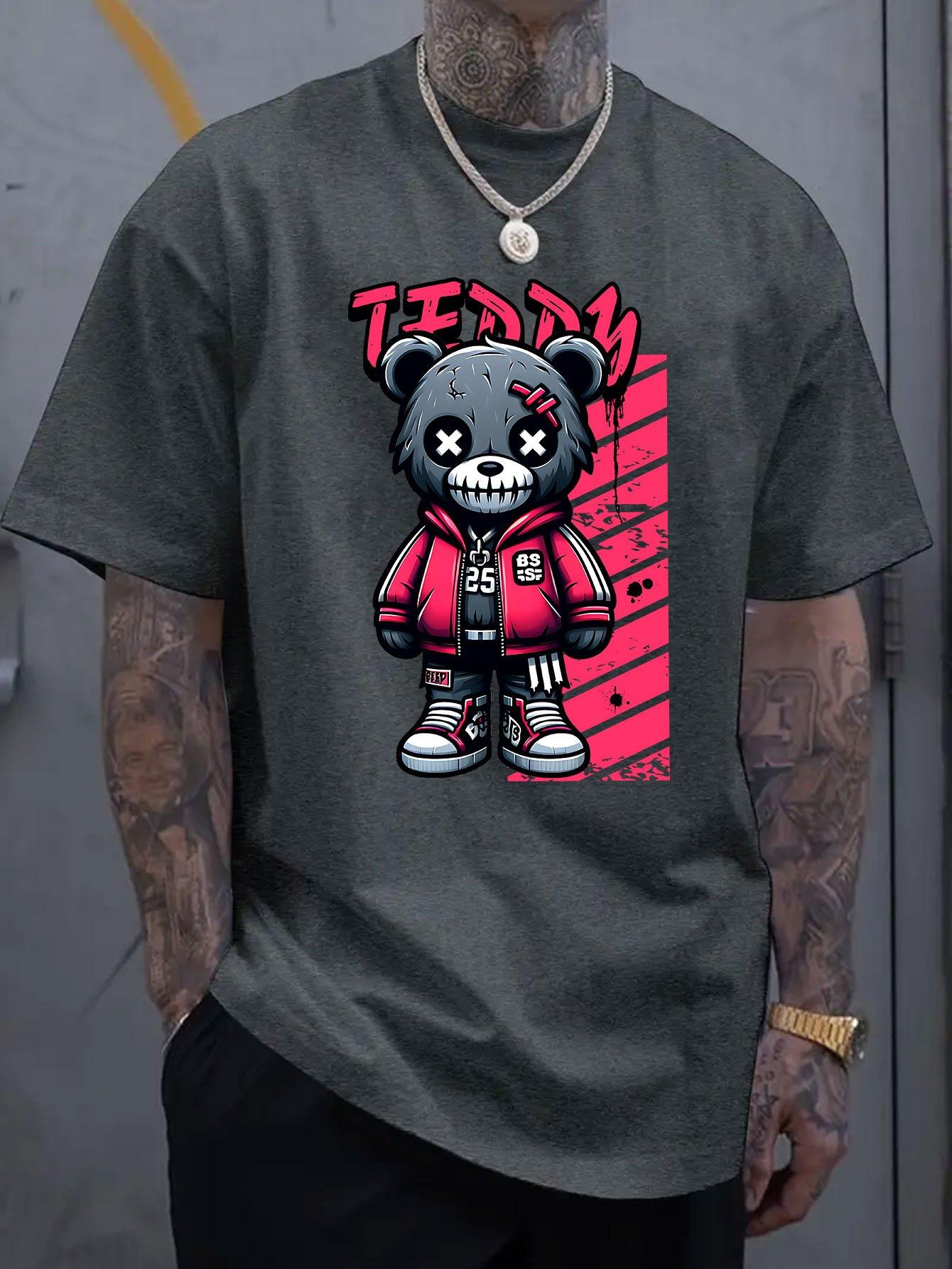 Trendy Teddy Bear Graphic Printed Short-sleeved Luxury Cotton T-shirt Summer Unisex Men Women Casual Loose Fashion Trendy 4XL
Trendy Teddy Bear Graphic Printed Short-sleeved Luxury Cotton T-shirt Summer Unisex Men Women Casual Loose Fashion Trendy 4XL