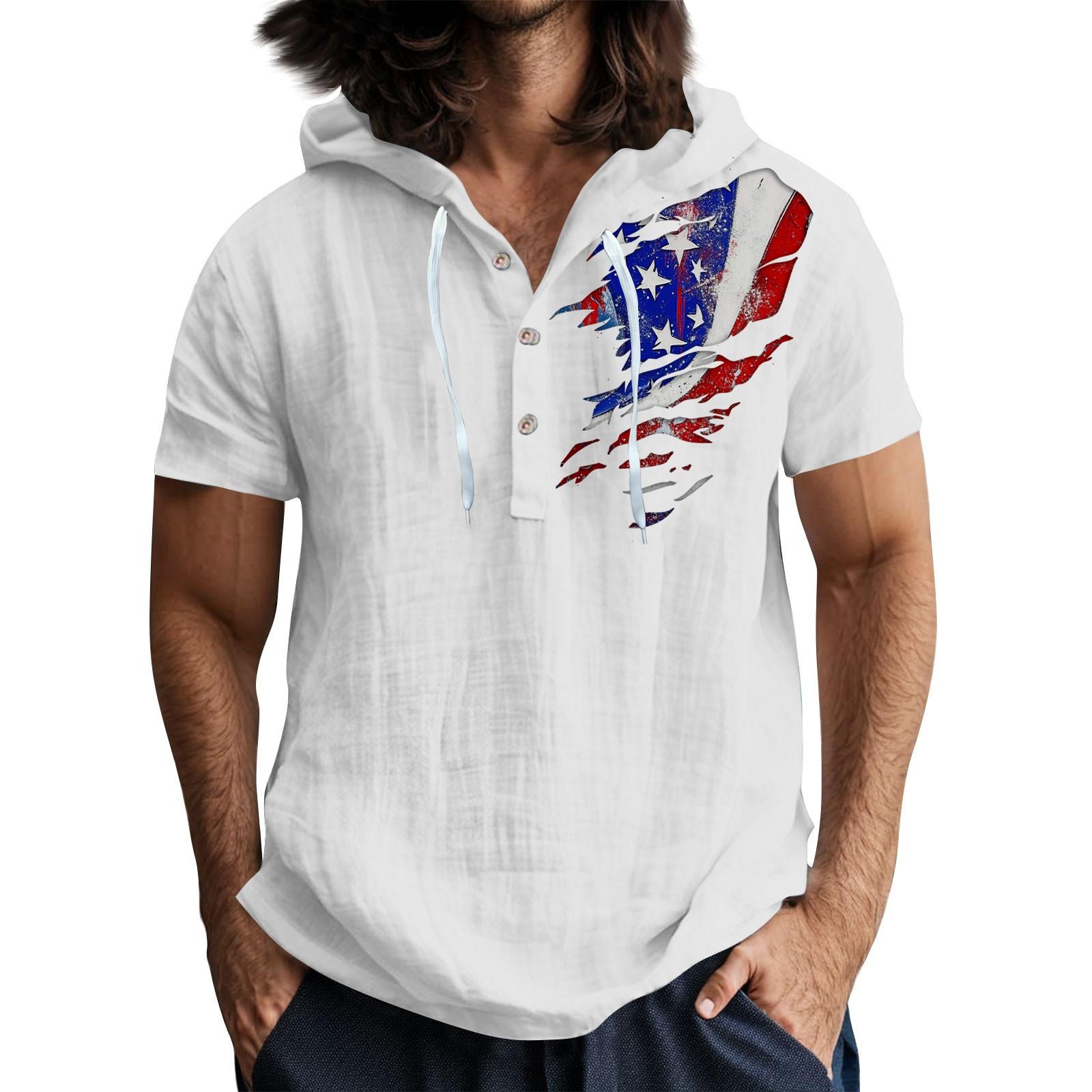 Men S Casual Short Sleeved Hooded Top Buttoned Open Neck T-Shirt XL білий
Men S Casual Short Sleeved Hooded Top Buttoned Open Neck T-Shirt XL білий