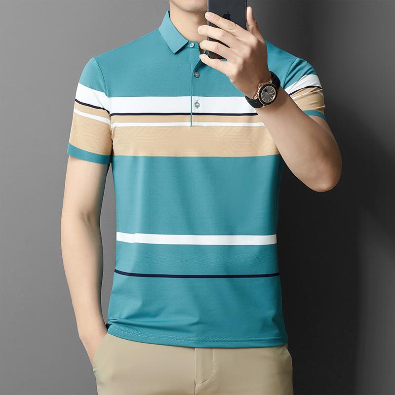 Футболка-поло для папы с короткими рукавами из чистого хлопка контрастного цвета, машинная стирка, в полоску, свободная, с отворотом 4XL
Футболка-поло для папы с короткими рукавами из чистого хлопка контрастного цвета, машинная стирка, в полоску, свободная, с отворотом 4XL