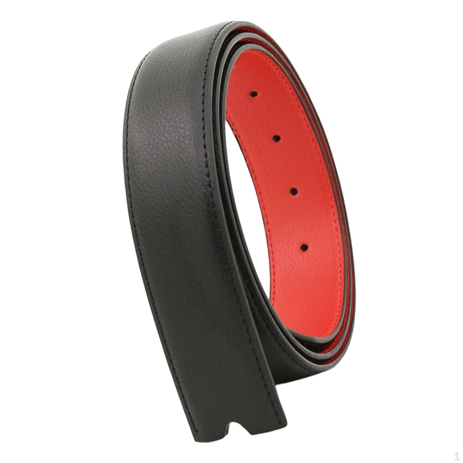 Belt without Buckle PU Leather 3.3cm Width Casual Adjustable Replacement Strap Western black red
Belt without Buckle PU Leather 3.3cm Width Casual Adjustable Replacement Strap Western black red