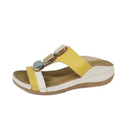 мода 2024 Лето Повседневная обувь на платформе для женщин Открытый носок Женские тапочки на танкетке Ретро Поддержка свода стопы Ортопедические женские сандалии 43 жёлтый
мода 2024 Лето Повседневная обувь на платформе для женщин Открытый носок Женские тапочки на танкетке Ретро Поддержка свода стопы Ортопедические женские сандалии 43 жёлтый