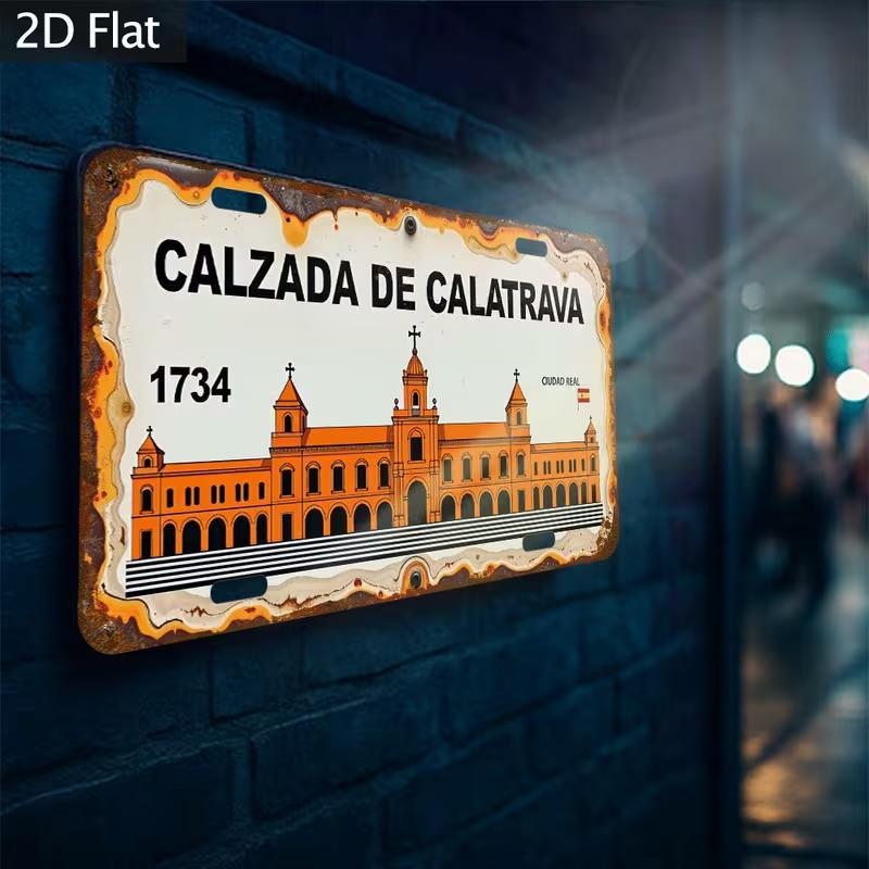 Calzada de Calatrava Ciudad Real Spain Retro Rustic License Plate Style D Flat Aluminum Tin Sign for Spanish Travel Souv 15x30cm(5.9x7.8inch)
Calzada de Calatrava Ciudad Real Spain Retro Rustic License Plate Style D Flat Aluminum Tin Sign for Spanish Travel Souv 15x30cm(5.9x7.8inch)