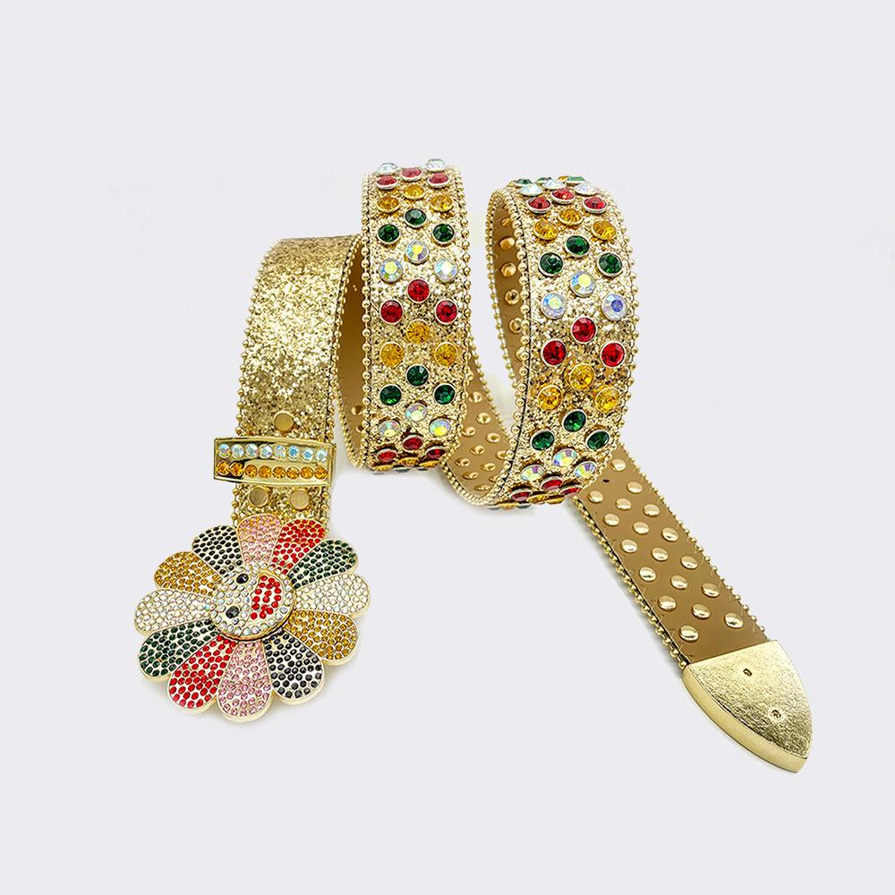 Fashionable Sunflower Water Diamond Western Cowboy Style Y2K Belt Sparkling Pu Leather BB Belt Jeans Women s Dress Accessories 120cm
Fashionable Sunflower Water Diamond Western Cowboy Style Y2K Belt Sparkling Pu Leather BB Belt Jeans Women s Dress Accessories 120cm
