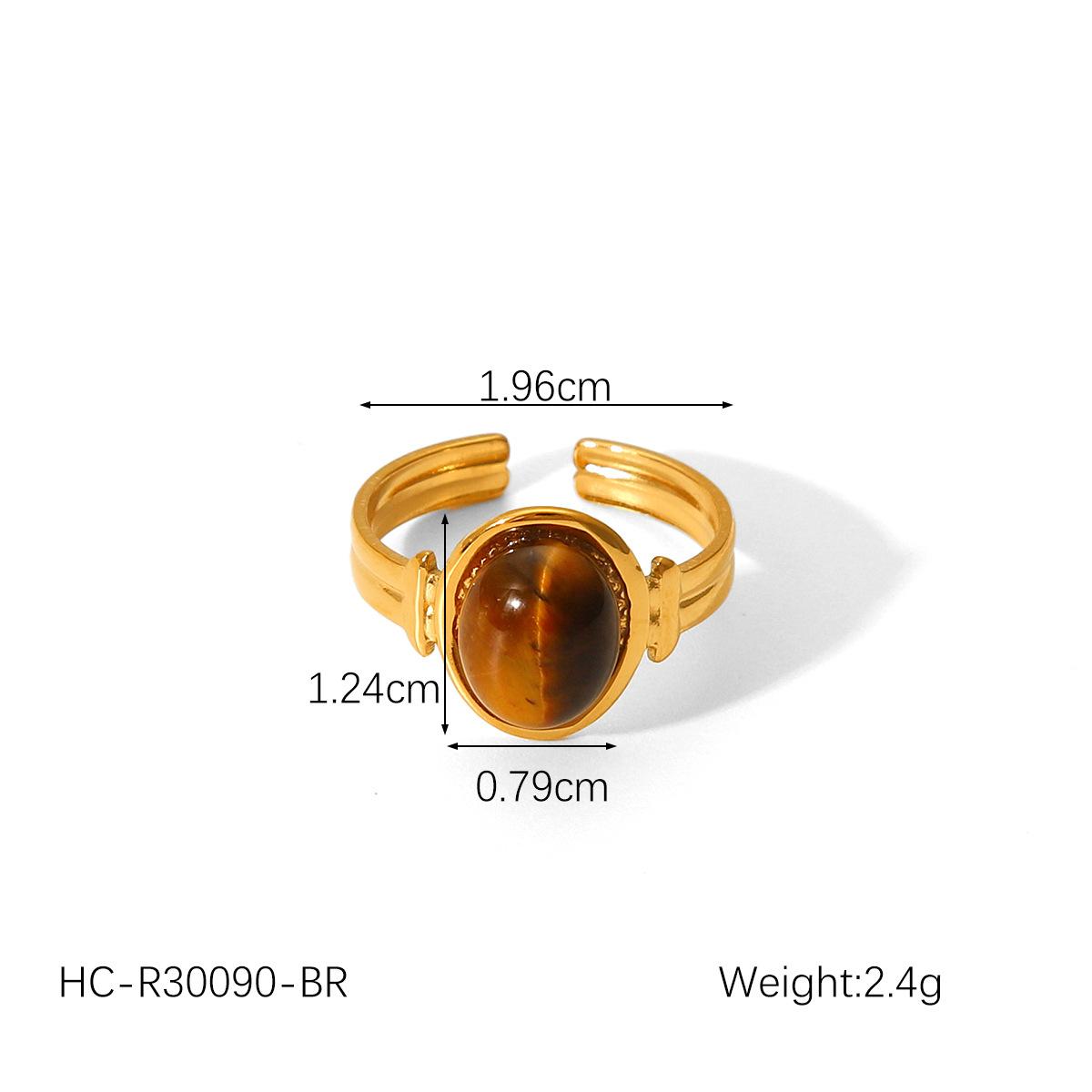 French Retro Court Style Natural Tiger Eye Stone Stainless Steel Ring for Women, Non-fading Titanium Steel Open Ring бурштин
French Retro Court Style Natural Tiger Eye Stone Stainless Steel Ring for Women, Non-fading Titanium Steel Open Ring бурштин