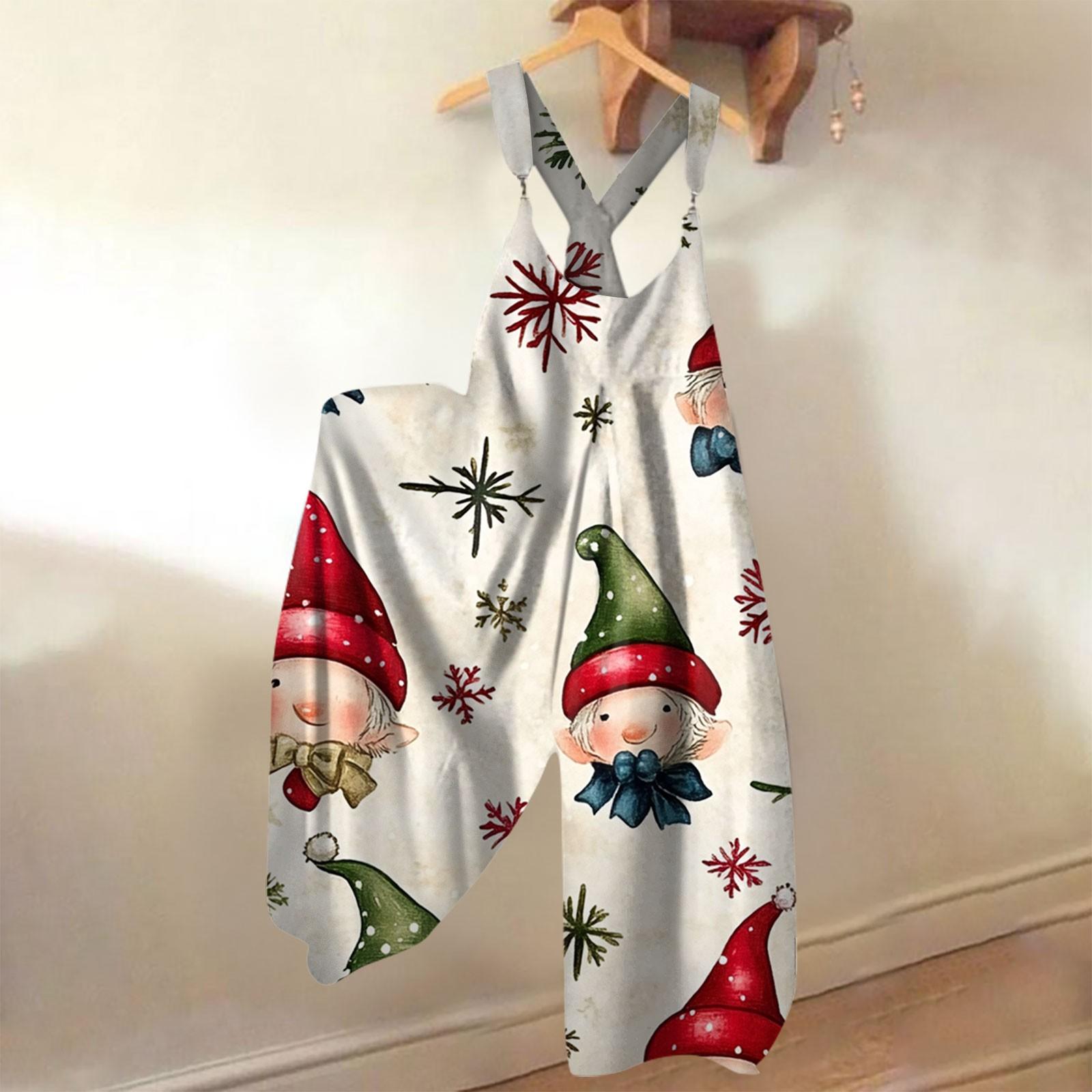 Женский модный повседневный комбинезон с рождественским принтом и широкими бретелями сзади M бежевый
Женский модный повседневный комбинезон с рождественским принтом и широкими бретелями сзади M бежевый