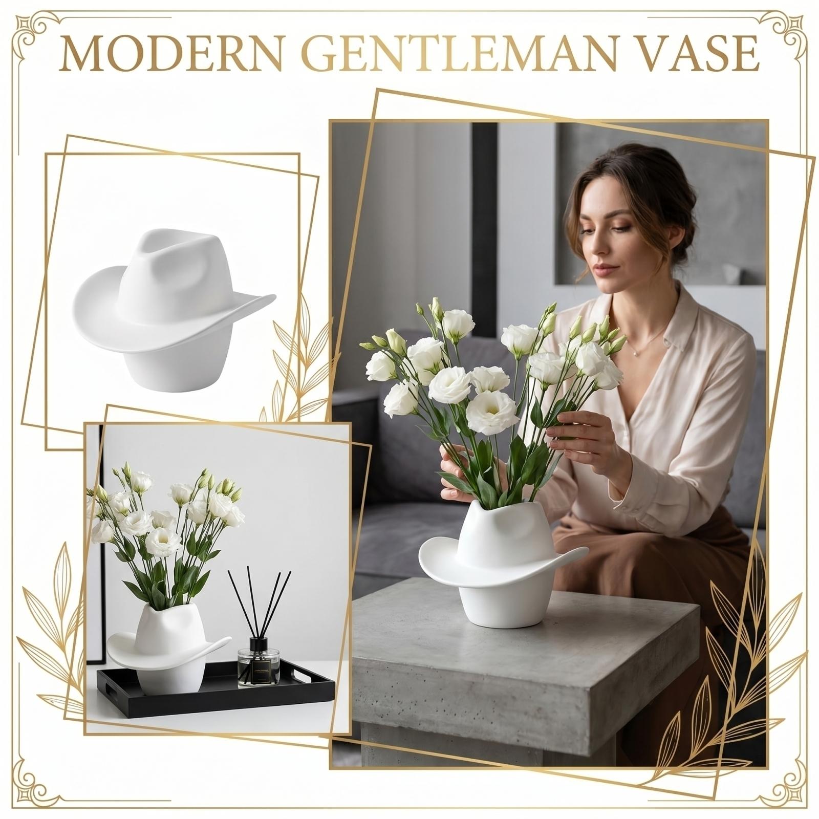 Creative Gentleman Double Vase Tabletop Ornament Modern Home Decor Sculpture Unique Design Resin Material Artistic Display Piece one size білий
Creative Gentleman Double Vase Tabletop Ornament Modern Home Decor Sculpture Unique Design Resin Material Artistic Display Piece one size білий