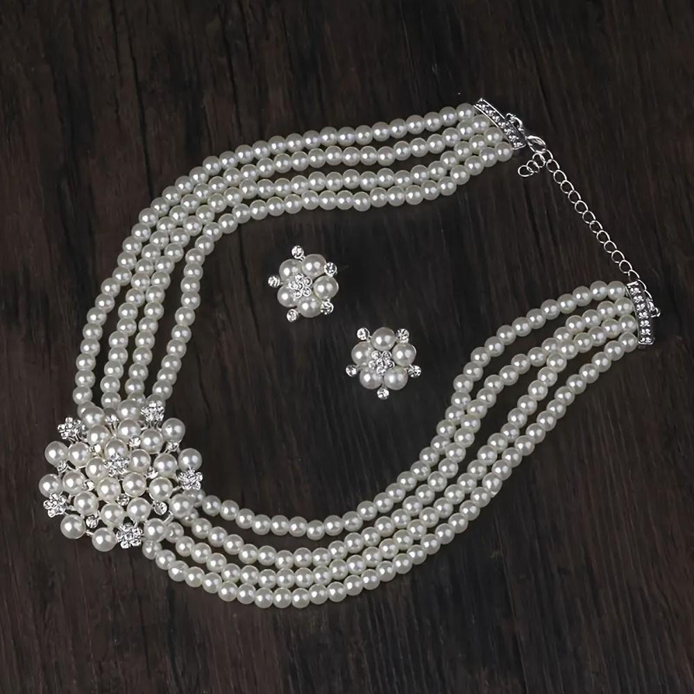 Classic Necklace Earrings Set Luxury Artificial Pearls Necklace Women s Jewelry Set Banquet Ear Clip Style
Classic Necklace Earrings Set Luxury Artificial Pearls Necklace Women s Jewelry Set Banquet Ear Clip Style