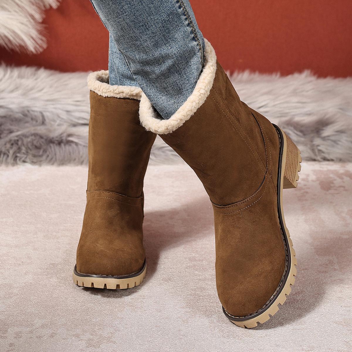 Зимние новые флисовые утепленные сноубутсы на толстом каблуке для женщин больших размеров, теплые ботинки, хлопковая обувь для женщин 43 темно-коричневого
Зимние новые флисовые утепленные сноубутсы на толстом каблуке для женщин больших размеров, теплые ботинки, хлопковая обувь для женщин 43 темно-коричневого