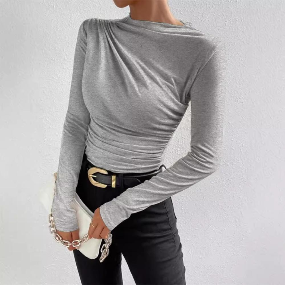 Women s Ruched High Neck Long Sleeve Top Slim Fit Thumb Hole Casual Blouse 2XL сірий
Women s Ruched High Neck Long Sleeve Top Slim Fit Thumb Hole Casual Blouse 2XL сірий