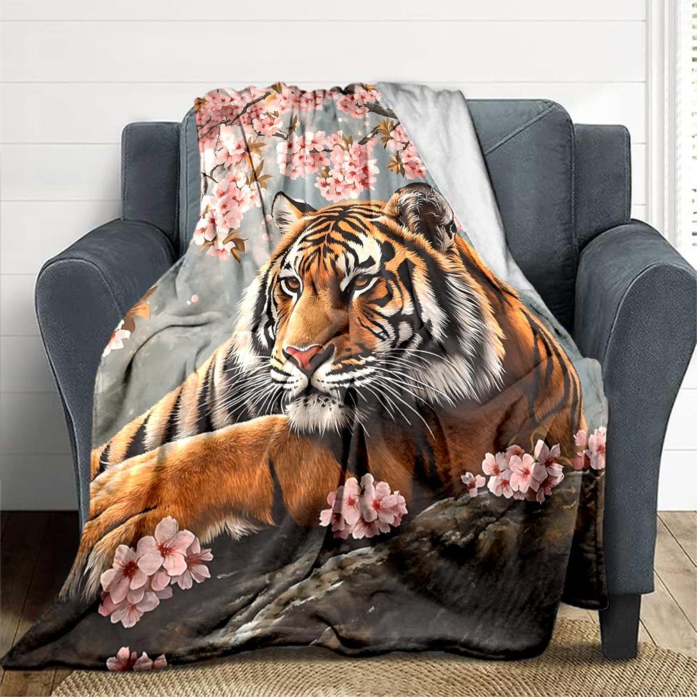 1pc Tiger Cherry Print Blanket Lightweight Blanket Throw Blanket For Sofa, Bed, Travel, Camping, Livingroom, Office, Couch, Chair yy251010066 100x150cm
1pc Tiger Cherry Print Blanket Lightweight Blanket Throw Blanket For Sofa, Bed, Travel, Camping, Livingroom, Office, Couch, Chair yy251010066 100x150cm