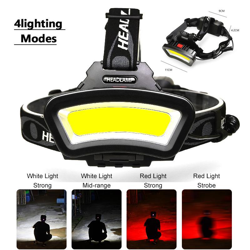 Strong Power USB Rechargeable Headlamp Use 18650 Battery Waterproof COB LED Headlight Red Light Warning Light Head Front Light
Strong Power USB Rechargeable Headlamp Use 18650 Battery Waterproof COB LED Headlight Red Light Warning Light Head Front Light