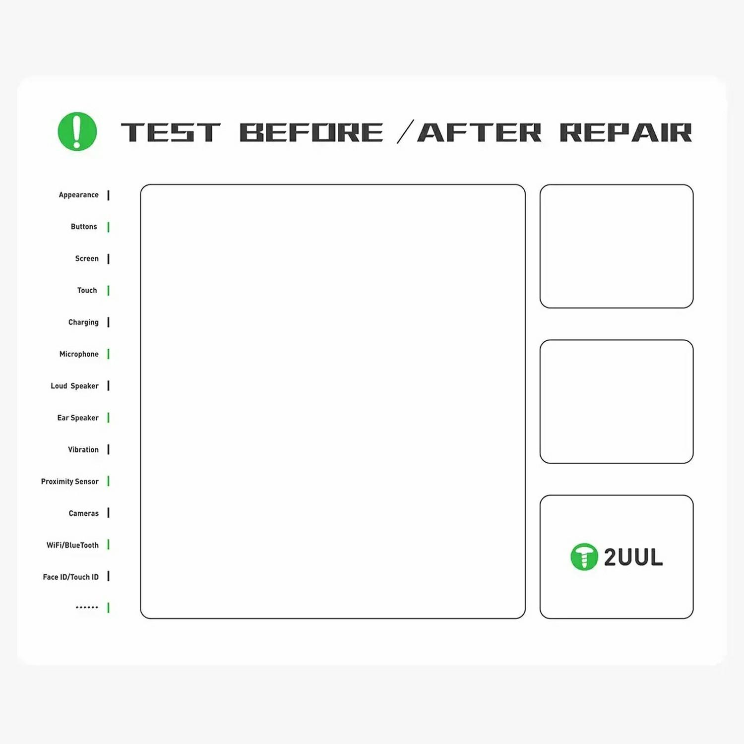 2UUL ST92 30cmx25cm Magnetic Project Mat Work Pad Phone Repairing Tool Mat Type A
2UUL ST92 30cmx25cm Magnetic Project Mat Work Pad Phone Repairing Tool Mat Type A