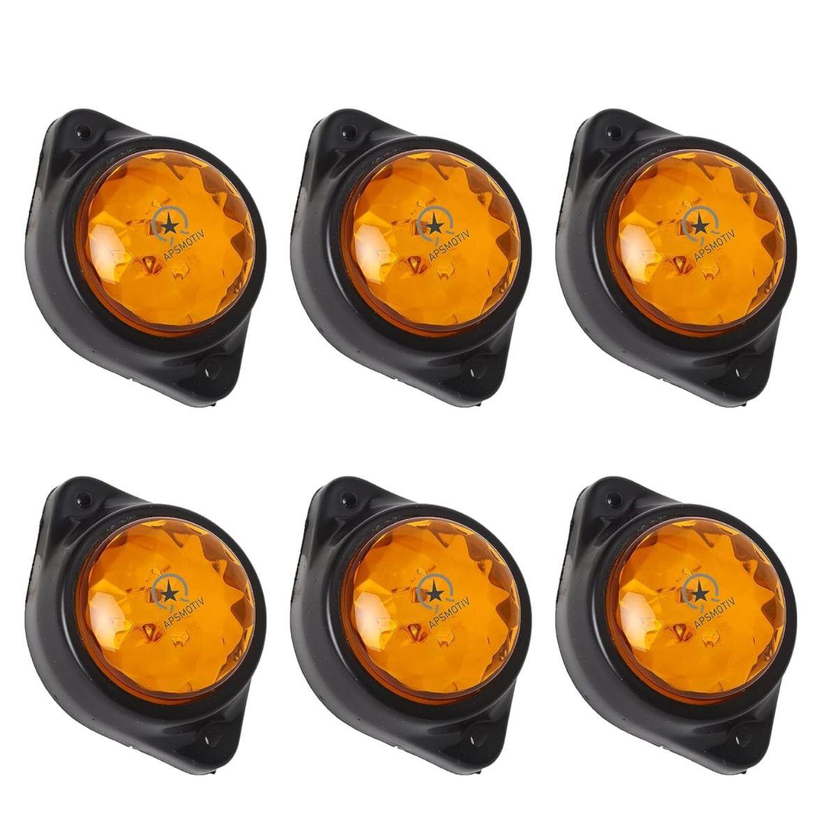 6-Pack Round Amber LED Rear Side Marker Clearance Lights Indicator for RV Camper Motorhome Truck Trailer 24V Side Marker
6-Pack Round Amber LED Rear Side Marker Clearance Lights Indicator for RV Camper Motorhome Truck Trailer 24V Side Marker