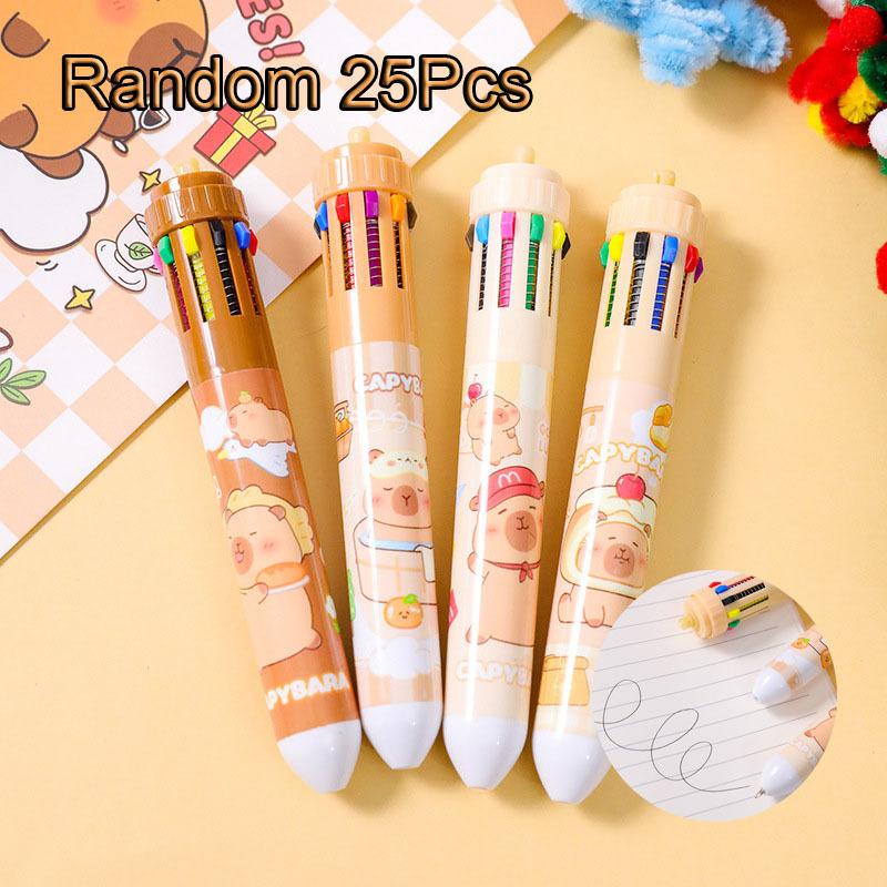 2Pcs Cartoon Kapibara Ten-color Round Beads Creative Press-type Multi-color Marker Pen Hand Account Pen Random style2Pcs
2Pcs Cartoon Kapibara Ten-color Round Beads Creative Press-type Multi-color Marker Pen Hand Account Pen Random style2Pcs