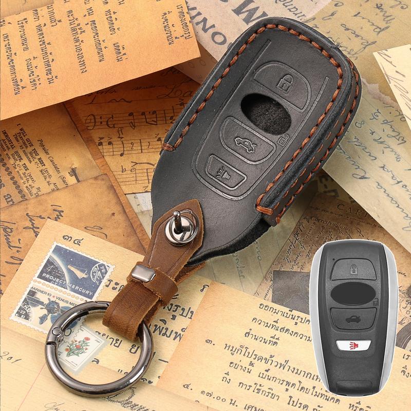Leather 4 Button Keyless Entry Car Key Fob Chain Case Cover Shell Protector For Subaru BRZ STI XV Crosstrek Outback
Leather 4 Button Keyless Entry Car Key Fob Chain Case Cover Shell Protector For Subaru BRZ STI XV Crosstrek Outback