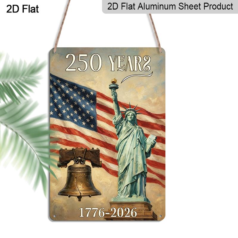 2D Flat 250 Years of America 1776-2026 Metal Sign 7.87x11.81inch - Aluminum Statue of Liberty Patriotic Decor for Veterans, Memorial Day 20*30cm
2D Flat 250 Years of America 1776-2026 Metal Sign 7.87x11.81inch - Aluminum Statue of Liberty Patriotic Decor for Veterans, Memorial Day 20*30cm