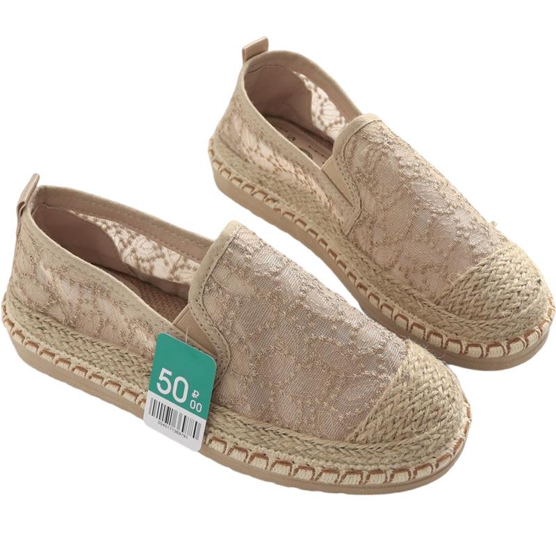 Spring and summer 2025 thick-soled flat-soled muffin loafer embroidered lace straw rope fisherman shoes canvas single shoes women s shoes 40
Spring and summer 2025 thick-soled flat-soled muffin loafer embroidered lace straw rope fisherman shoes canvas single shoes women s shoes 40