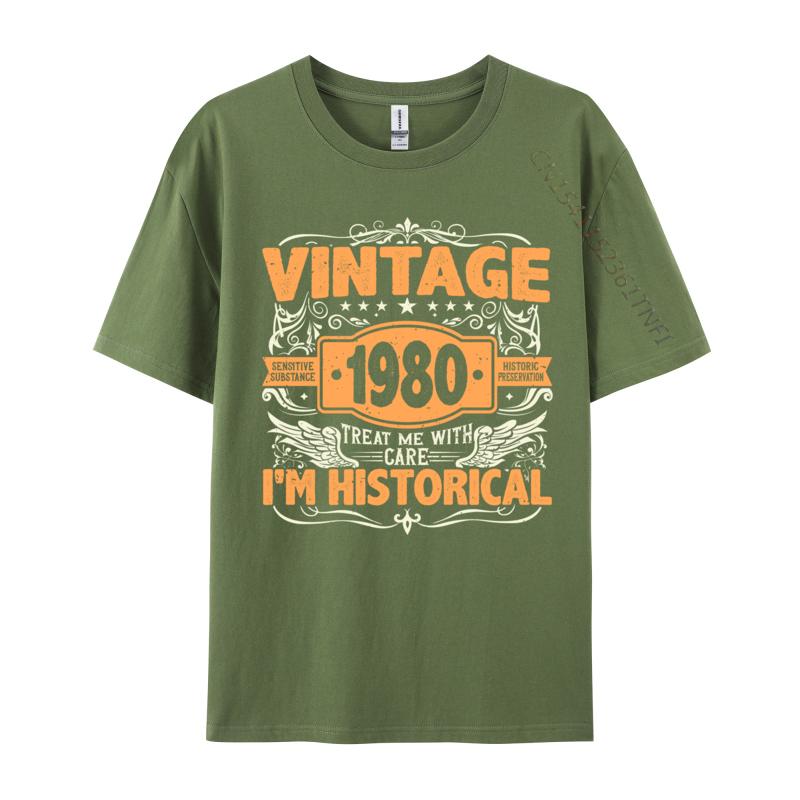 Slim Fit Tshirts 1980 Birthday Vintage 1980 Born In 1980 Made In 1980 T-shirts Normal Design Plain Cotton Mens Tops Tees 4XL
Slim Fit Tshirts 1980 Birthday Vintage 1980 Born In 1980 Made In 1980 T-shirts Normal Design Plain Cotton Mens Tops Tees 4XL