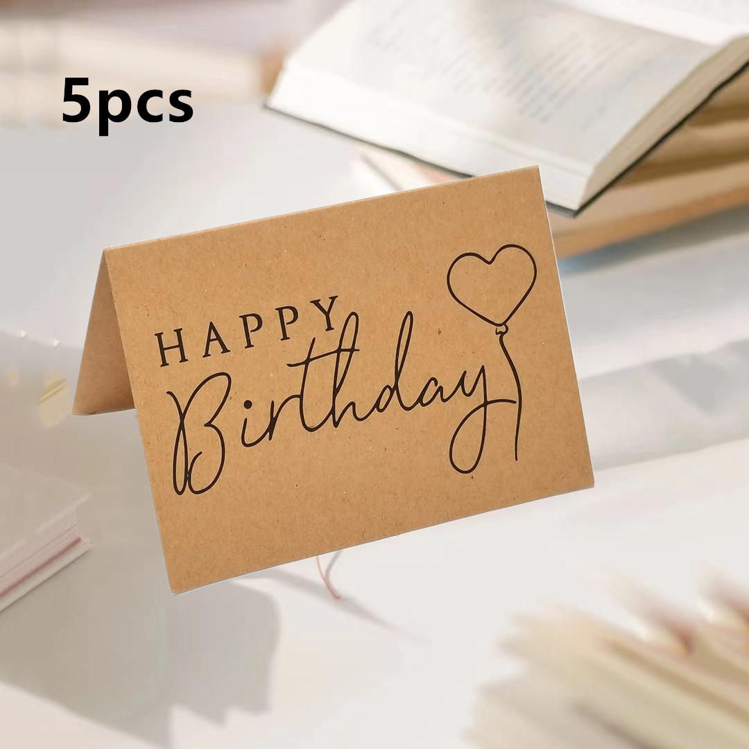 5Pcs/set 10cm*14.5cm High Quality Happy Birthday Kraft Paper Cards For Birthday Cakes Gift Card Package Wrapping Party
5Pcs/set 10cm*14.5cm High Quality Happy Birthday Kraft Paper Cards For Birthday Cakes Gift Card Package Wrapping Party