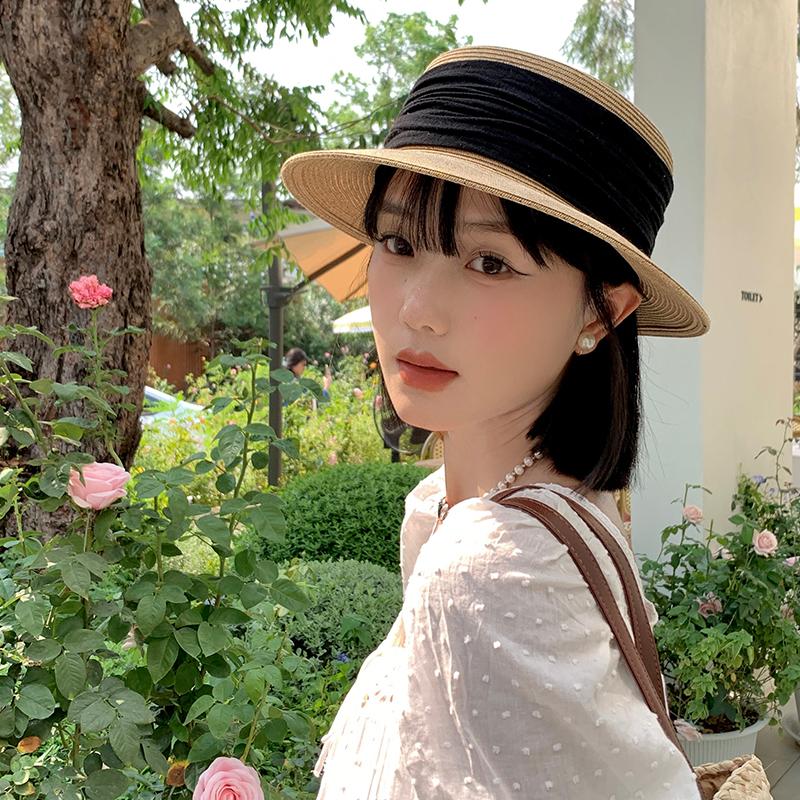 Flat top small edge wide ribbon sun hat sun protection seaside vacation straw hat versatile shopping hat women Adult (56-58cm) чорний
Flat top small edge wide ribbon sun hat sun protection seaside vacation straw hat versatile shopping hat women Adult (56-58cm) чорний