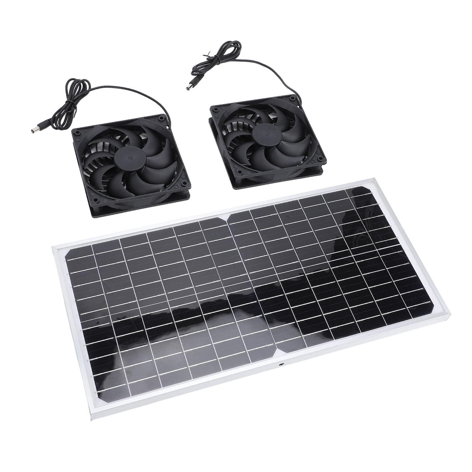 Solar Powered Exhaust Fan 16W Monocrystalline Silicon Solar Panel Dual Ventilation Fan Kit for Pet House Chicken Coop Greenhouse
Solar Powered Exhaust Fan 16W Monocrystalline Silicon Solar Panel Dual Ventilation Fan Kit for Pet House Chicken Coop Greenhouse