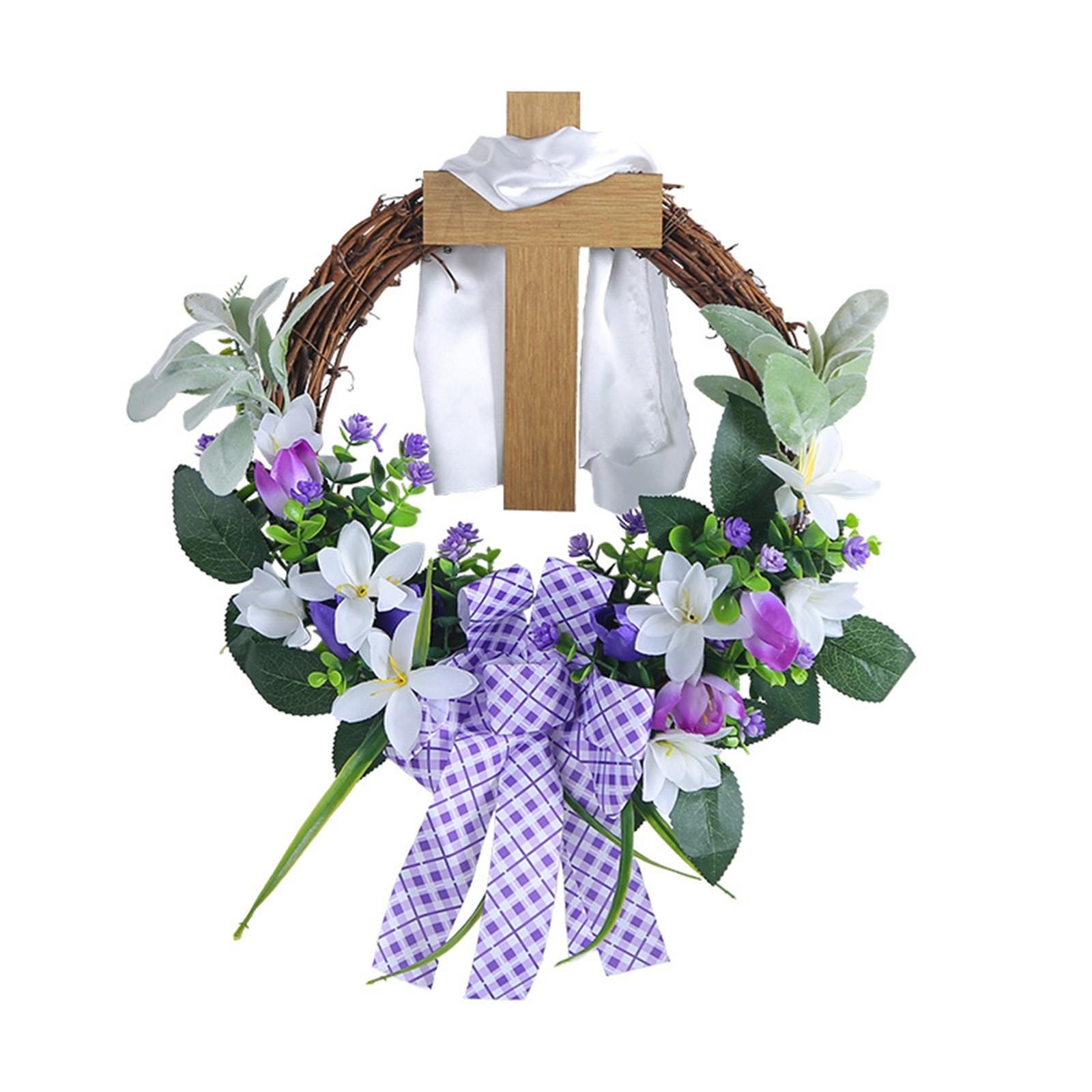 40cm DIY Easter Wreath With Cross Spring Decoration Easter Front Door Garland Wall Hanging Home Artificial Wreath Decor
40cm DIY Easter Wreath With Cross Spring Decoration Easter Front Door Garland Wall Hanging Home Artificial Wreath Decor