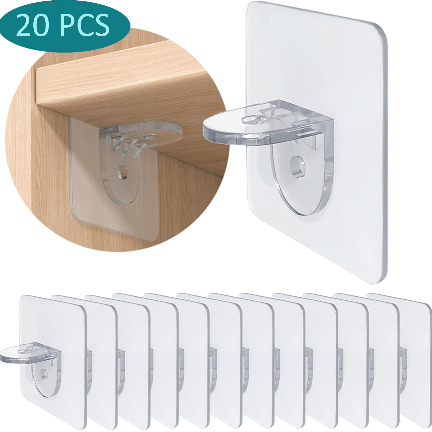 6/10/20pcs Adhesive Shelf Brackets Punch Free Shelf Support Pegs For Shelves Kitchen Cabinet Book Closet Clapboard Layer
6/10/20pcs Adhesive Shelf Brackets Punch Free Shelf Support Pegs For Shelves Kitchen Cabinet Book Closet Clapboard Layer