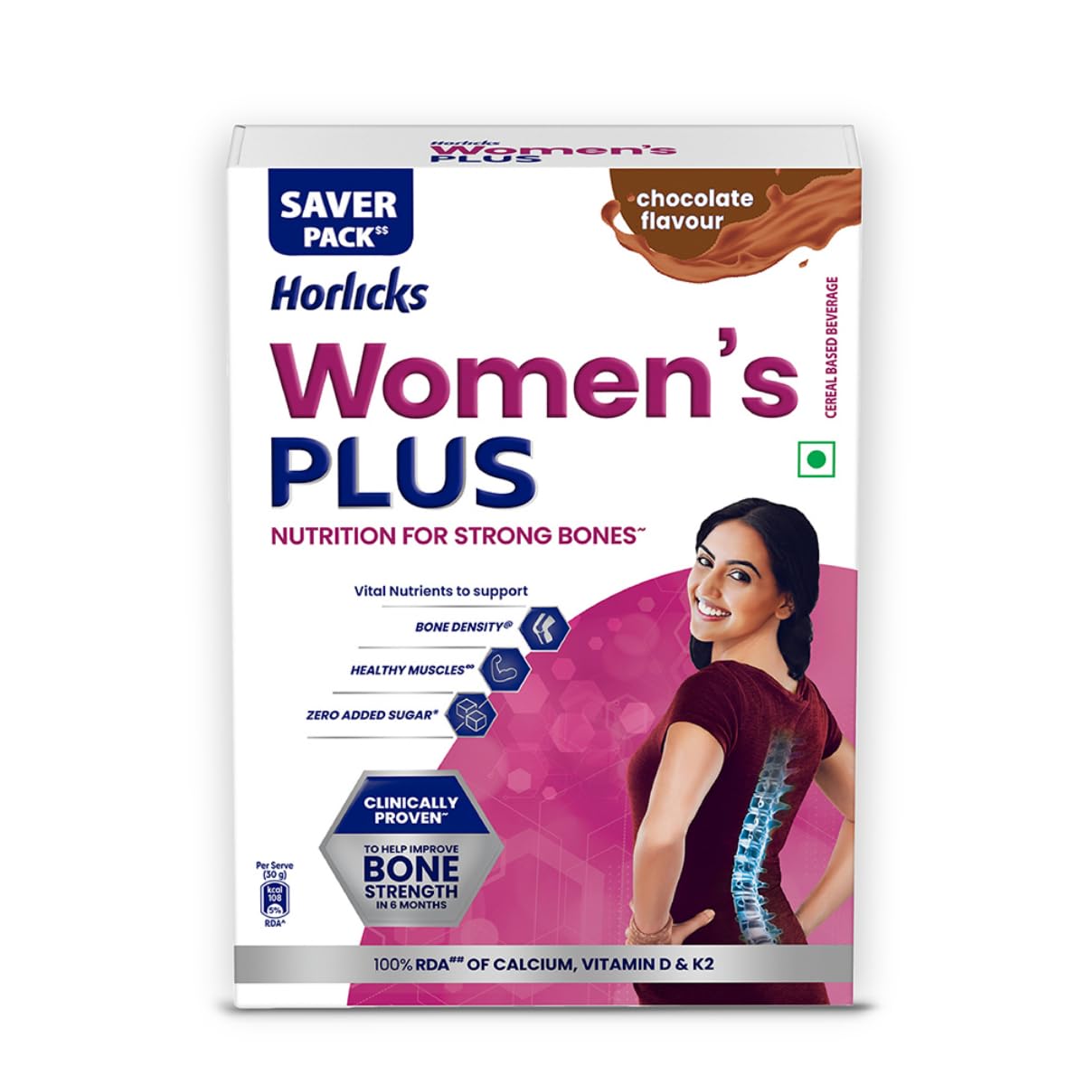 Horlicks Women s Plus Chocolate Health Drink 400g Refill Pack for Strong Bones With Calcium Vitamin D K2
Horlicks Women s Plus Chocolate Health Drink 400g Refill Pack for Strong Bones With Calcium Vitamin D K2