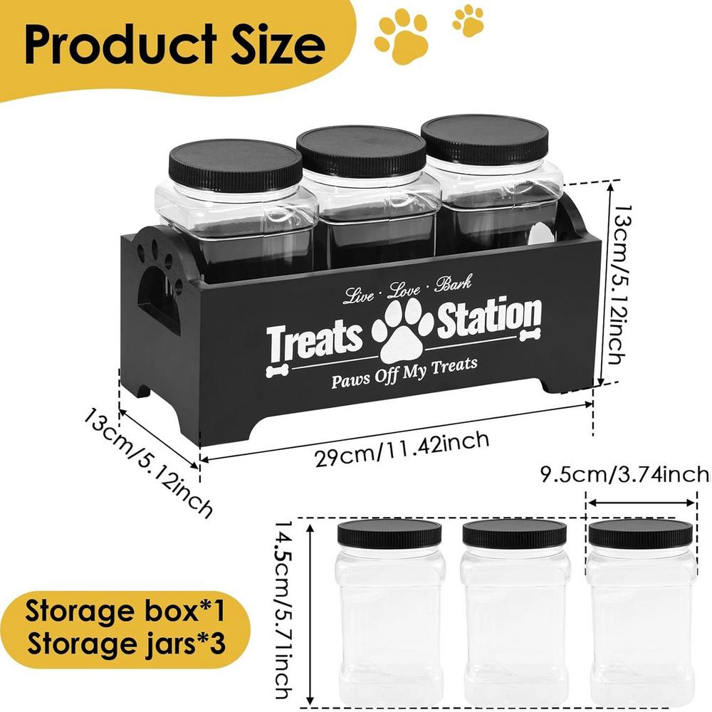 Dog Food Container 3 Pieces Storage Box With Organizer Pet Treat Container Cat Food Bin For Cat Animal Bird Home Pantry чорний
Dog Food Container 3 Pieces Storage Box With Organizer Pet Treat Container Cat Food Bin For Cat Animal Bird Home Pantry чорний