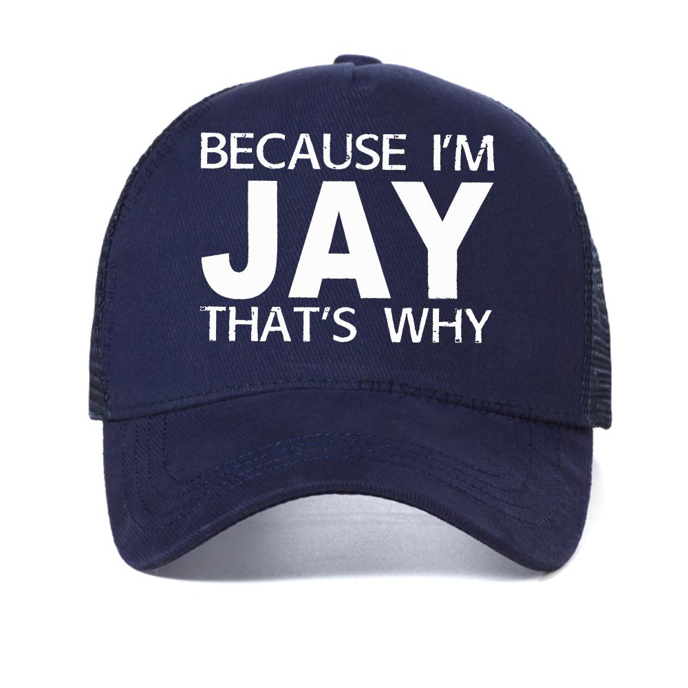 Men s baseball cap Summer Breathable Because Im Jay Thats Why Printing Harajuku Basketball cap adjustable mesh trucker hats Adjustable темно-синього кольору
Men s baseball cap Summer Breathable Because Im Jay Thats Why Printing Harajuku Basketball cap adjustable mesh trucker hats Adjustable темно-синього кольору