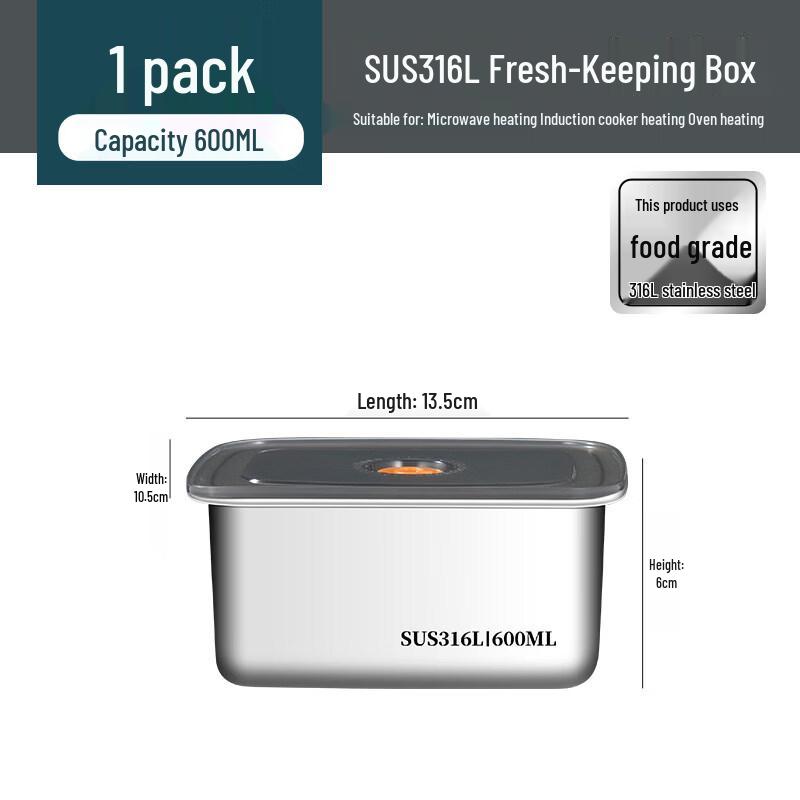 ZISIZ 316 Stainless Steel Food Storage Container with Lid
ZISIZ 316 Stainless Steel Food Storage Container with Lid