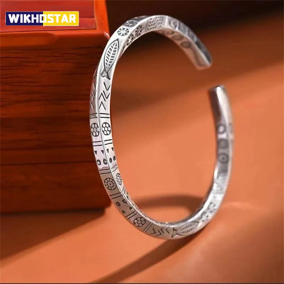 Silver Men Open Bracelet Bohemian Möbius Loop Bracelet For Women Totem Trendy Jewelry Accessories
Silver Men Open Bracelet Bohemian Möbius Loop Bracelet For Women Totem Trendy Jewelry Accessories