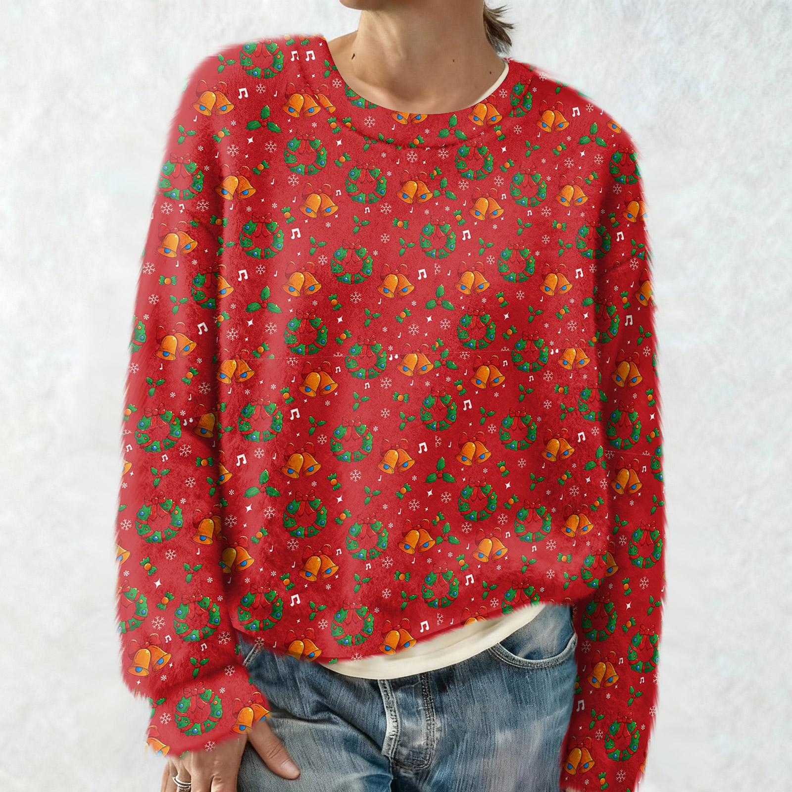 Женская мода повседневная толстовка с круглым вырезом и длинными рукавами с принтом XL красный
Женская мода повседневная толстовка с круглым вырезом и длинными рукавами с принтом XL красный