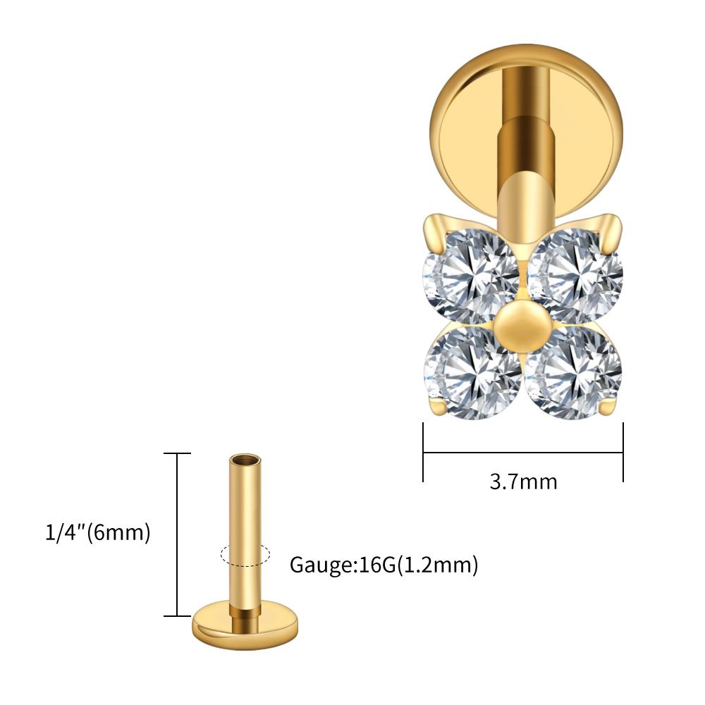 Right Grand ASTM F136 Titanium Flower CZ Cartilage Earring 16G Four Leaf Helix Tragus Stud Flat Back Labret Piercing Jewelry Plant&Labret, Lip Piercing Jewelry&Ears
Right Grand ASTM F136 Titanium Flower CZ Cartilage Earring 16G Four Leaf Helix Tragus Stud Flat Back Labret Piercing Jewelry Plant&Labret, Lip Piercing Jewelry&Ears