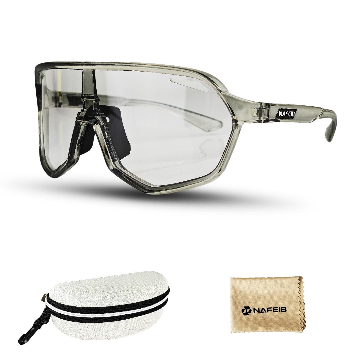 Cycling glasses set, color-changing day and night, prescription road bike windproof goggles, color-changing goggles Transparent Gray Silver+C
Cycling glasses set, color-changing day and night, prescription road bike windproof goggles, color-changing goggles Transparent Gray Silver+C