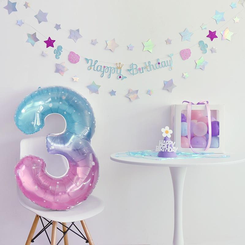 40inch Mermaid Style Gradient Colorful Foil Helium 0-9 Number Balloon Birthday Party Decoration Number Balloon Decor Supplies 40inch
40inch Mermaid Style Gradient Colorful Foil Helium 0-9 Number Balloon Birthday Party Decoration Number Balloon Decor Supplies 40inch